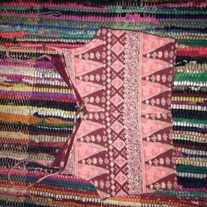 pattered cross cross bralette